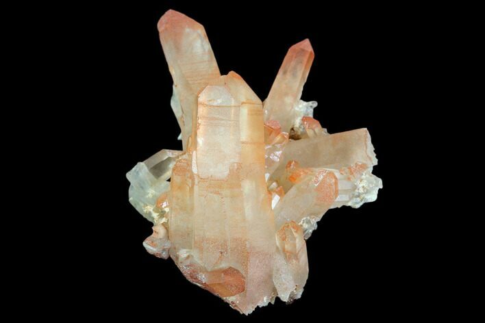 Natural, Red Quartz Crystal Cluster - Morocco #128050
